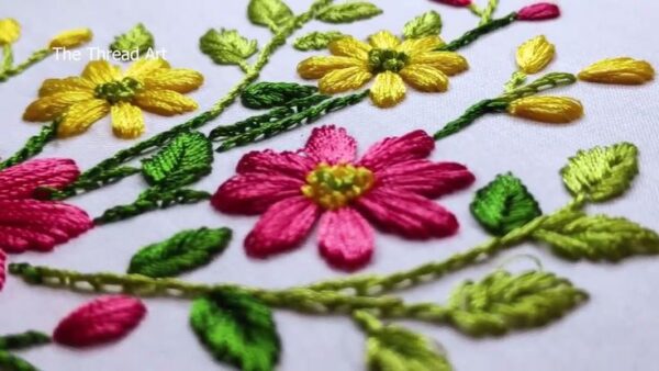 How to make a bouquet of daisies with fine silk threads